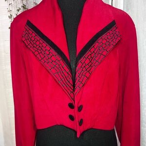 Vintage 1980’s Dressbarn Red Blazer ♥️🖤